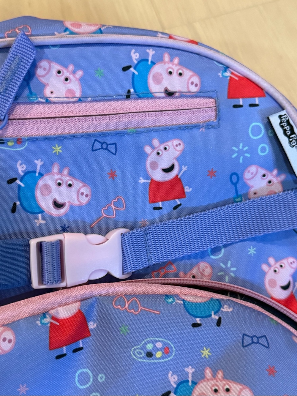 Simple Modern Kids Peppa Pig Print purple Backpack with Pink Trim - Picture 7 of 12